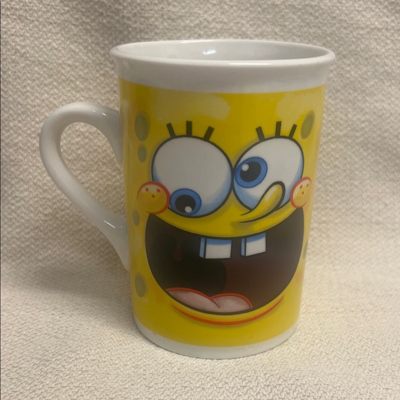Viacom Other - SpongeBob SquarePants Crazy Fun Face Yellow Ceramic Mug-Microwave Safe